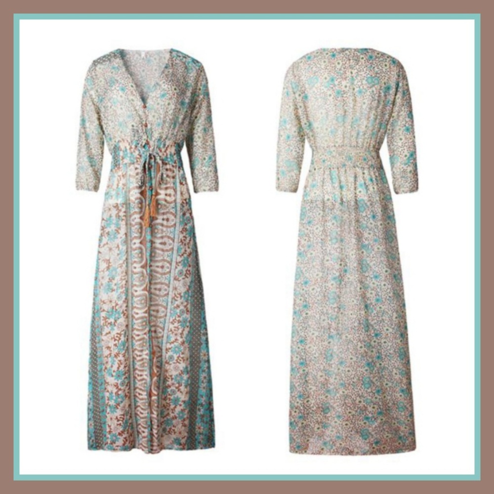 New Festival Patchwork lightweight Sher Dress - Picture 2 of 3